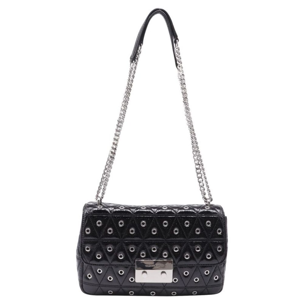 Michael Kors Sloan Chain Shoulder Bag in Black Leather